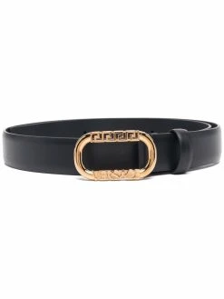 Versace ceinture à détail Greca en cuir