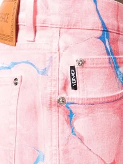 Versace jean droit à patch logo