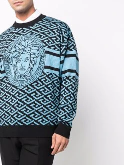 Versace Pull La Greca Medusa en jacquard Prix Dynamité pulls homme 11 Versace pull La Greca Medusa en jacquard