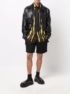 Versace chemise en soie à imprimé Greca