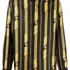 Versace chemise en soie à imprimé Greca