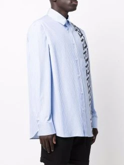 Versace chemise imprimée Greca à fines rayures