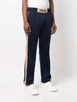 Versace pantalon de jogging à rayures latérales