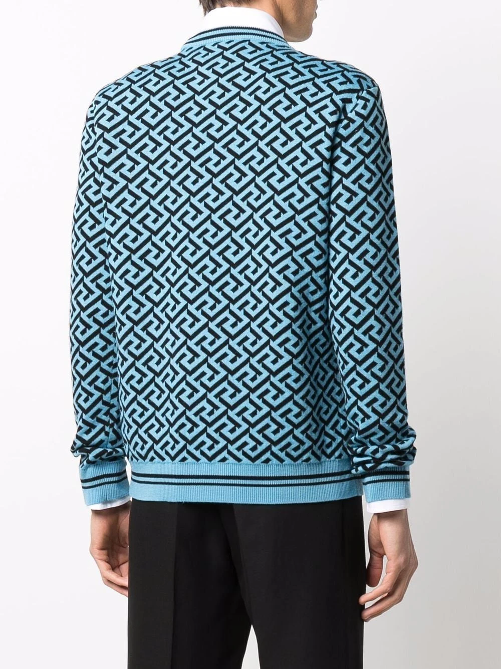 Assurance De l’Authenticité Versace Pull Greca en maille intarsia pulls homme 6 Versace pull Greca en maille intarsia