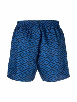 Versace boxer en soie à imprimé géométrique