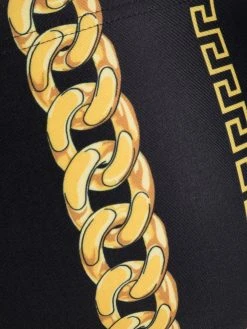 Versace slip de bain à imprimé Chain-Greca