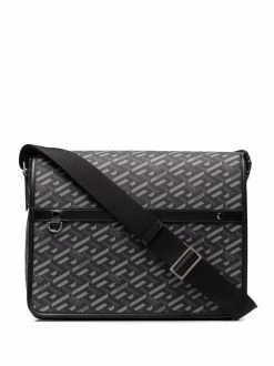 Versace sac porté épaule en cuir à logo imprimé