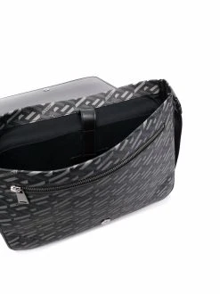 Versace sac porté épaule en cuir à logo imprimé