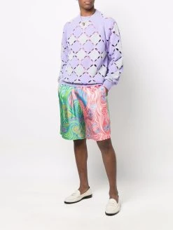 Versace short bicolore à imprimé Medusa Music