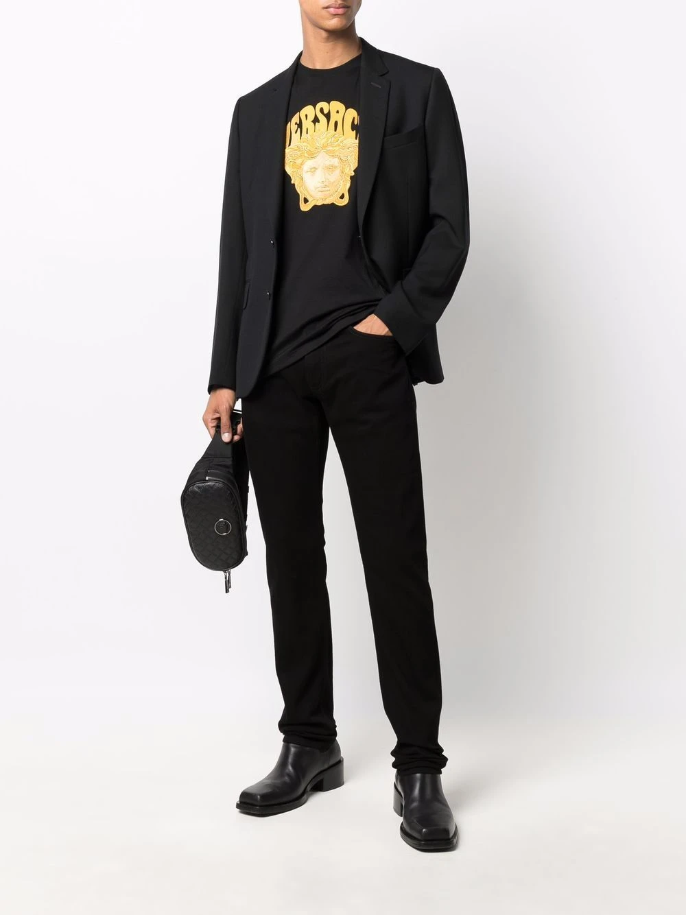 Versace Jean droit à motif Medusa brodé excellente qualité jeans regular & jeans droits homme 4 Versace jean droit à motif Medusa brodé