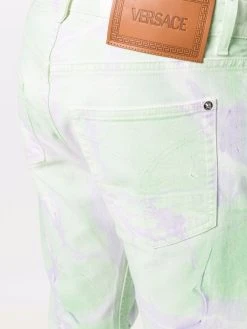 Versace jean droit à motif tie dye