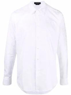 Versace chemise en coton à logo imprimé