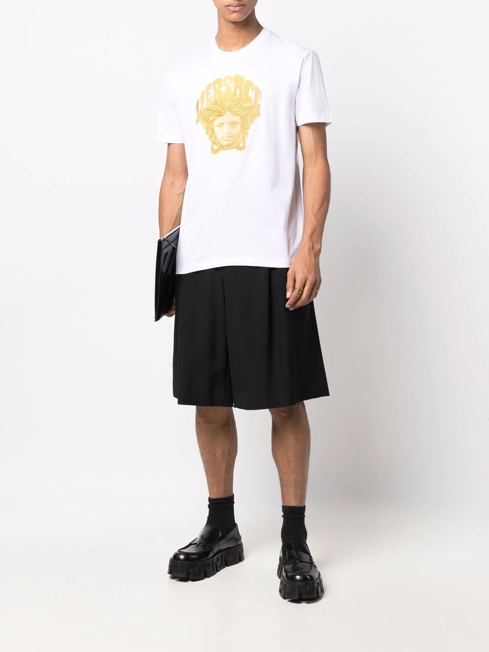 Versace Soldes En Ligne T shirt à motif Medusa brodé t-shirts homme 4 Versace t-shirt à motif Medusa brodé