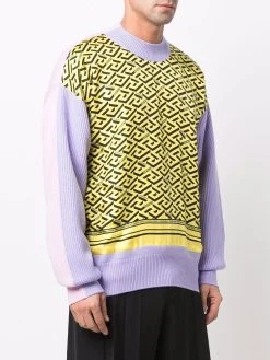 Versace pull à imprimé Greca