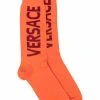 Versace chaussettes à logo contrastant