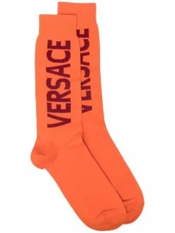 Versace chaussettes à logo contrastant