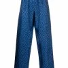 Versace pantalon de pyjama en coton à imprimé géométrique