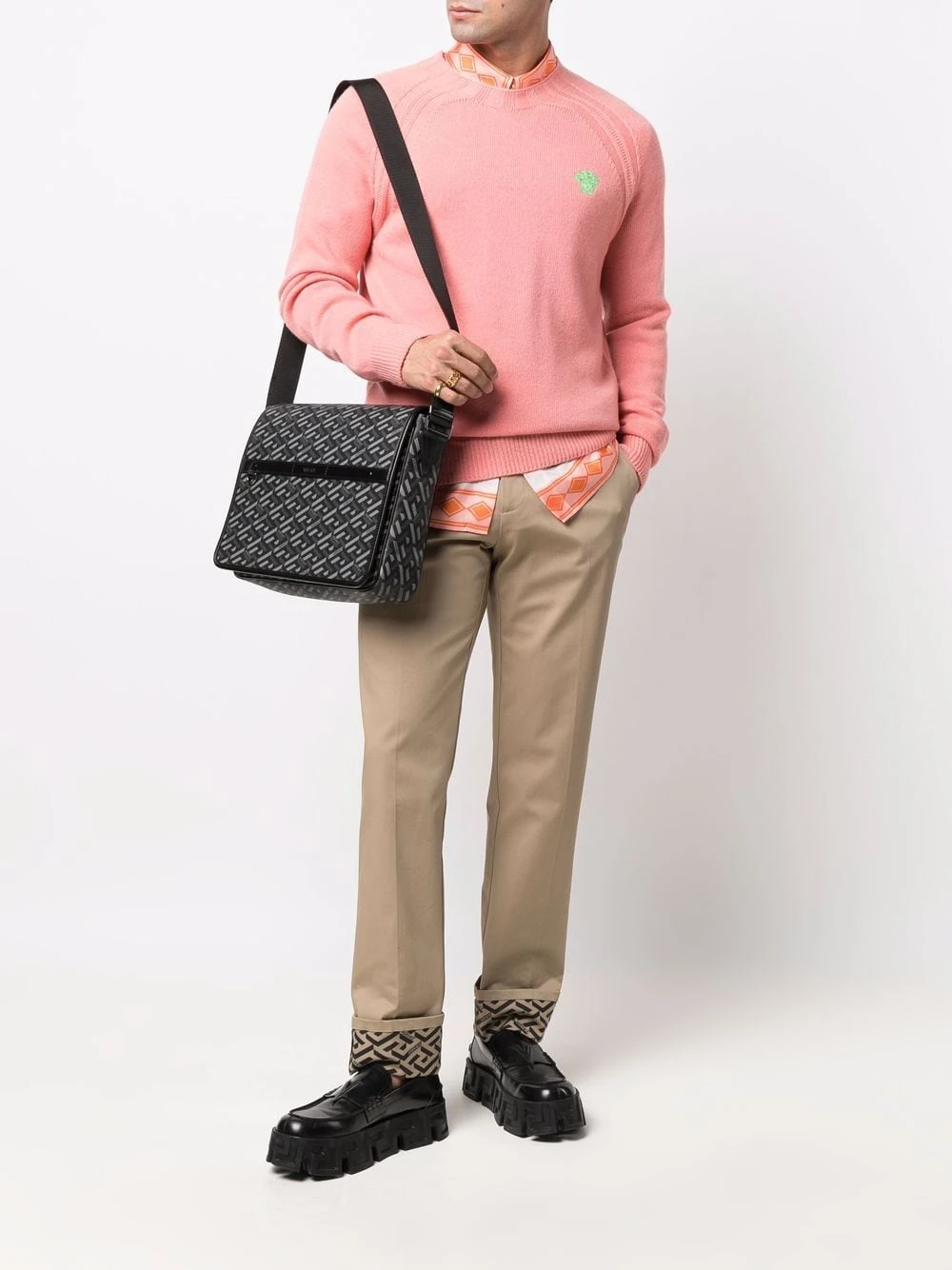 Versace Pull à logo brodé Prix Dynamité pulls homme 4 Versace pull à logo brodé