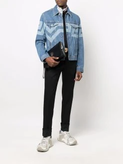 Versace pantalon chino à imprimé La Greca