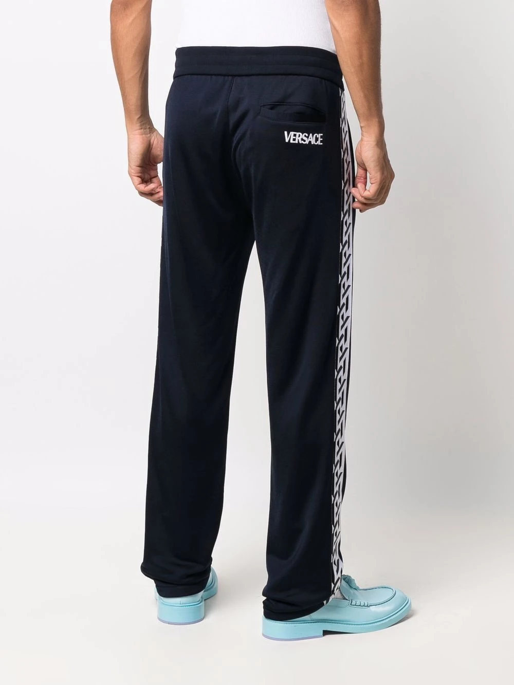 Prix Équitable Versace Pantalon de jogging à imprimé La Greca signature pantalons de survêtement homme 6 Versace pantalon de jogging à imprimé La Greca signature