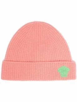 Versace bonnet Medusa en maille nervurée