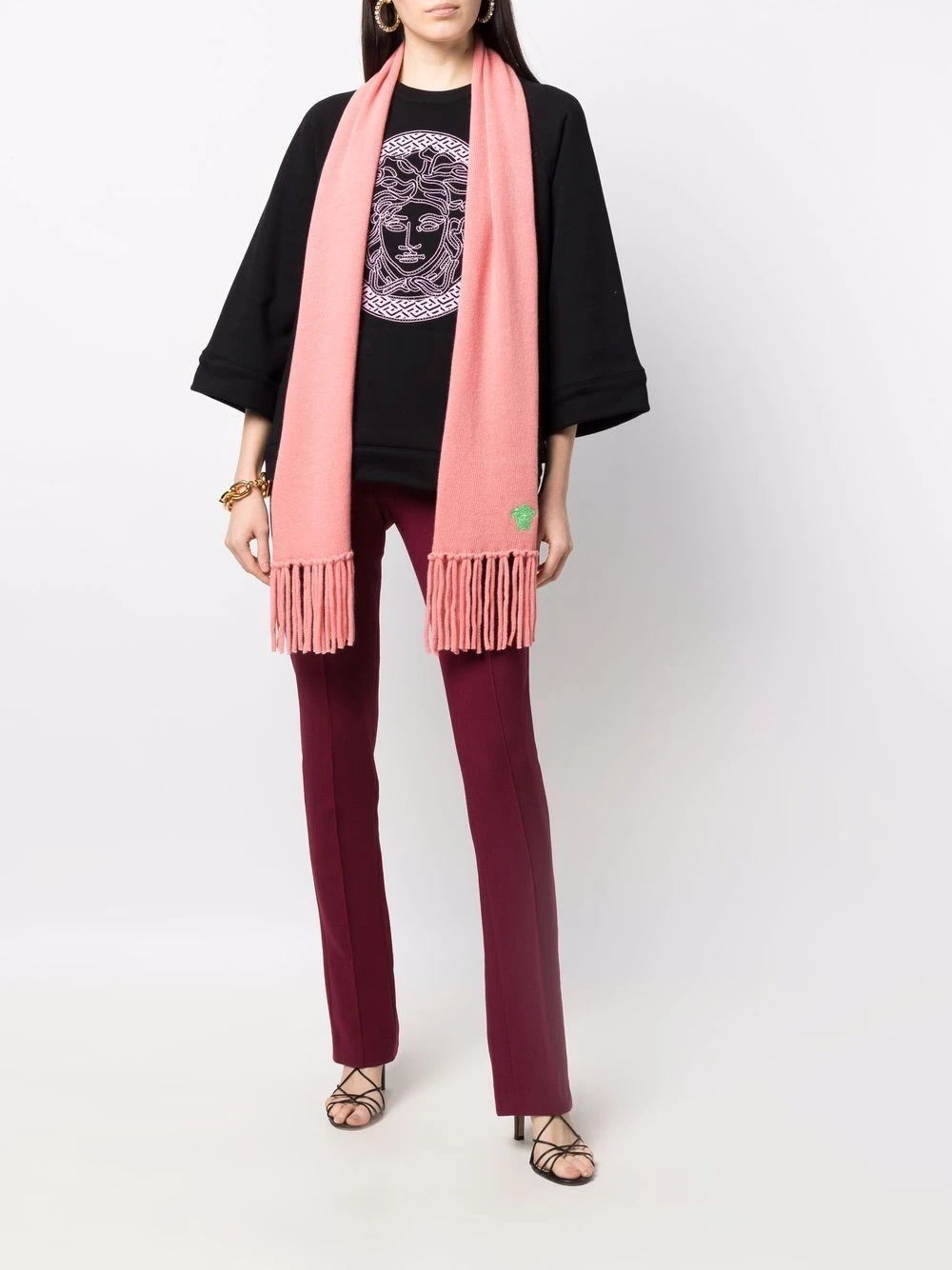 Versace Qualité garantie 100% écharpe à patch Medusa Head Écharpes femme 4 Versace écharpe à patch Medusa Head