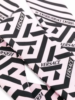 Versace foulard en soie à imprimé Greca