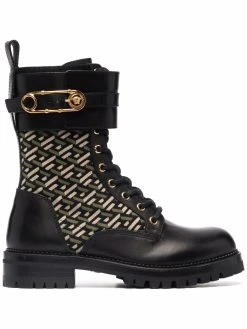Versace bottines La Greca à motif monogrammé