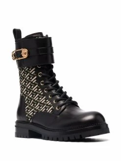 Versace bottines La Greca à motif monogrammé