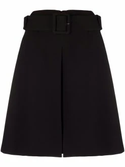 Versace jupe plissée à taille ceinturée