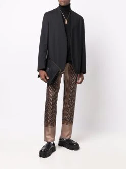 Versace pantalon droit à imprimé géométrique