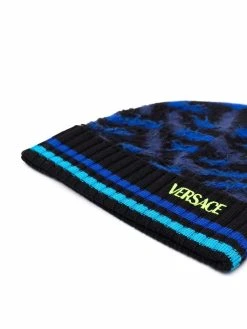 Versace bonnet colour block en laine