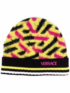 Versace bonnet colour block en laine