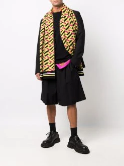 Versace écharpe en maille intarsia