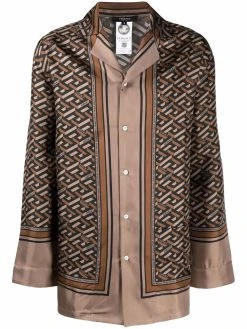 Versace chemise La Greca en soie