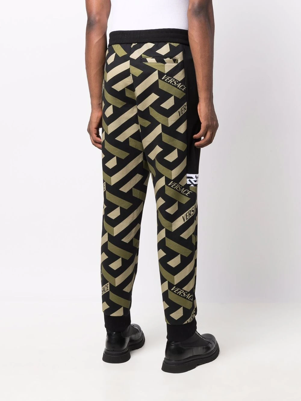 Versace Prix Préférentiel Pantalon Greca à logo imprimé pantalons cigarette homme 6 Versace pantalon Greca à logo imprimé