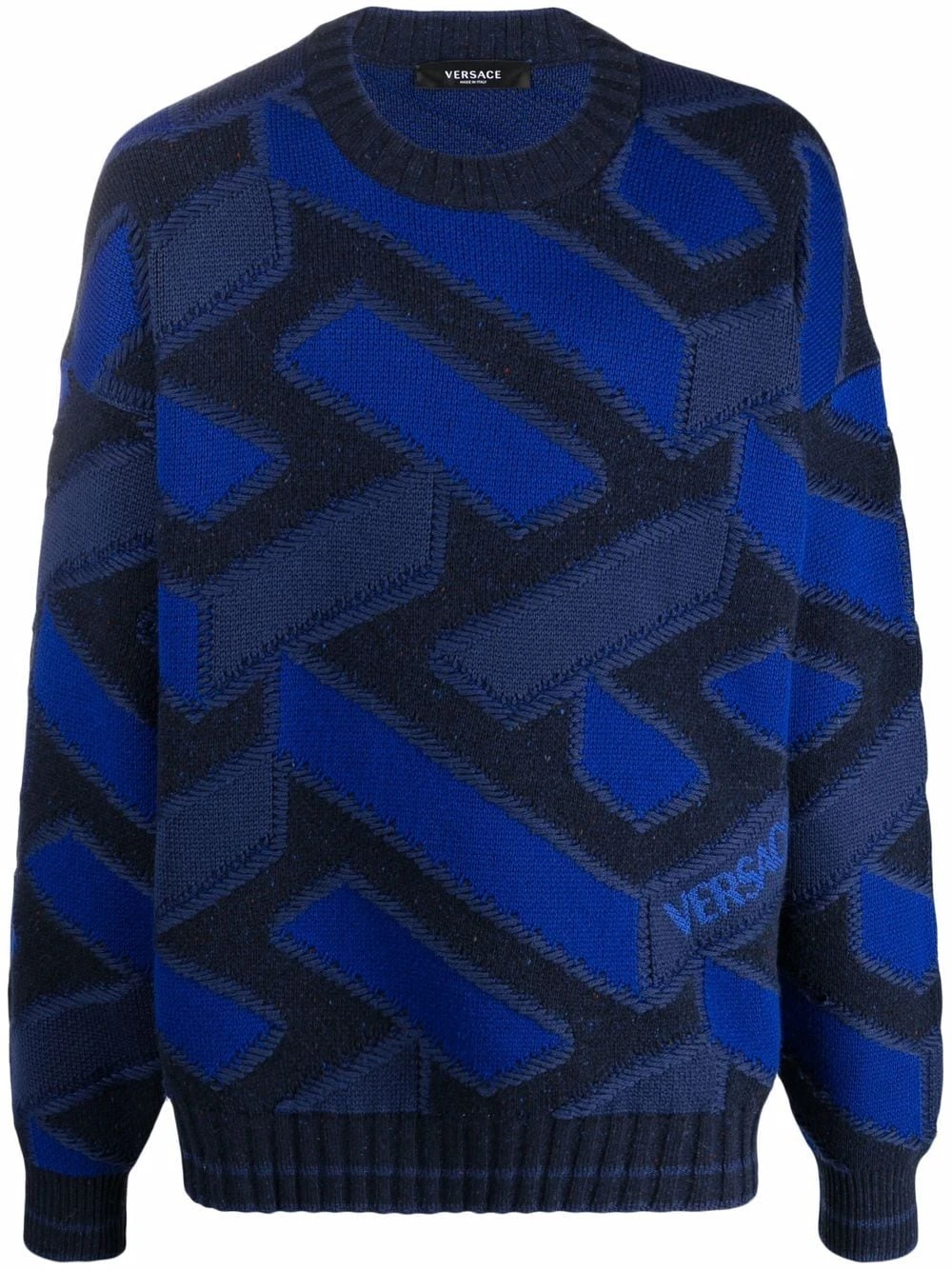 Versace Prix Distinctifs Pull La Greca en jacquard pulls homme 3 Versace pull La Greca en jacquard