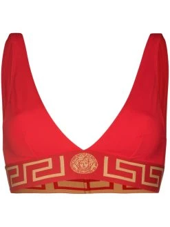 Versace Greca triangle bikini top
