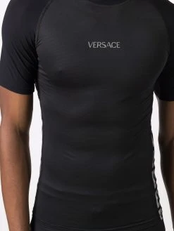 Versace t-shirt à détail Greca