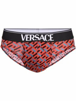 Versace slip à imprimé Greca