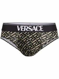 Versace slip à imprimé Greca