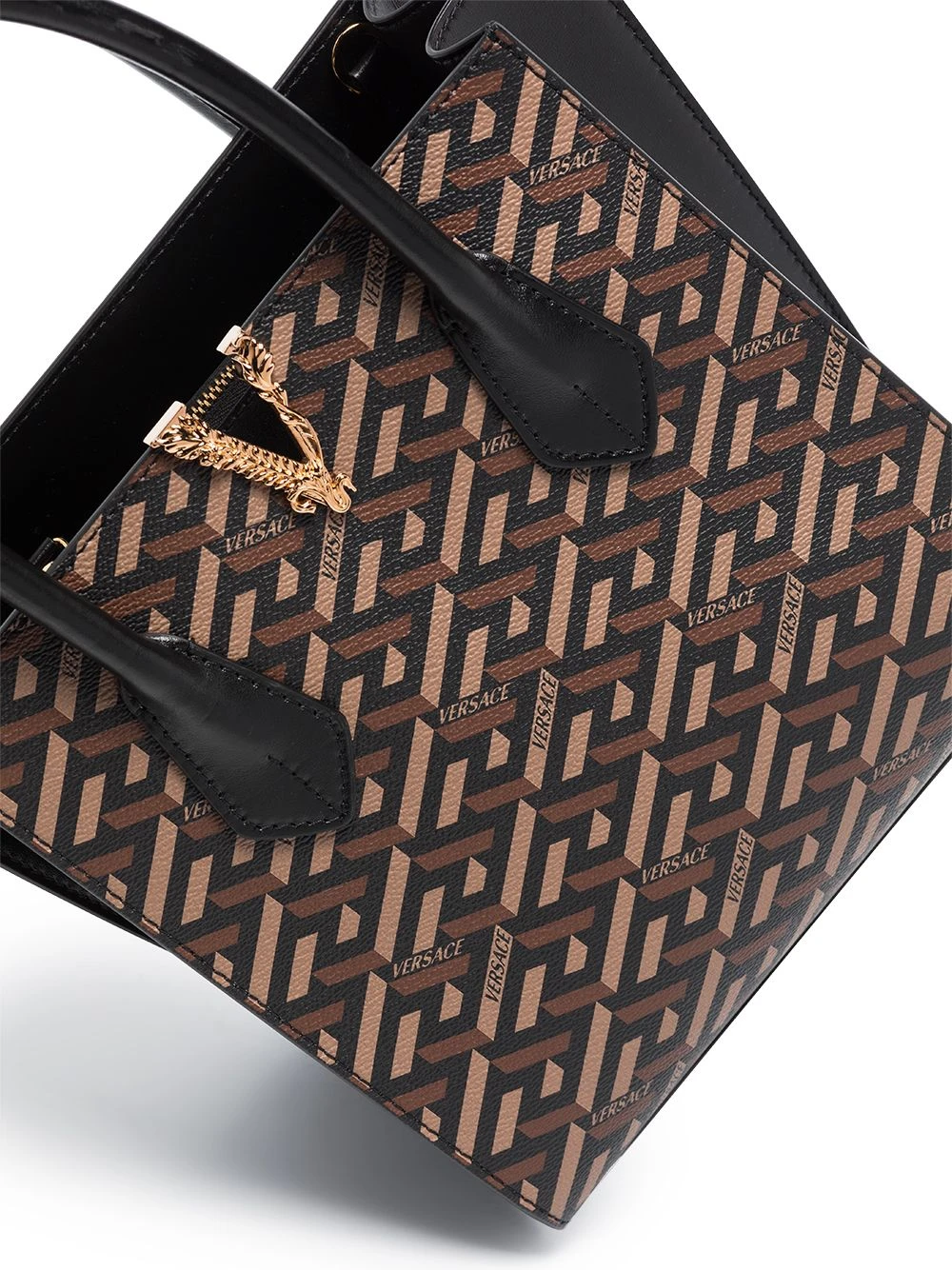 Versace sac à main La Greca Signature en cuir Plus Bas Prix De Vente sacs cabas femme 7 Versace sac à main La Greca Signature en cuir