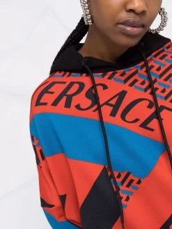 Versace hoodie à imprimé La Greca