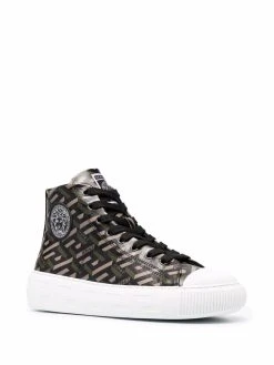 Versace baskets lacées à motif Greca