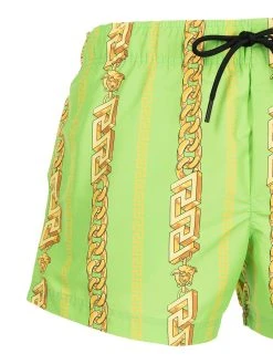 Versace short de bain à imprimé chaîne