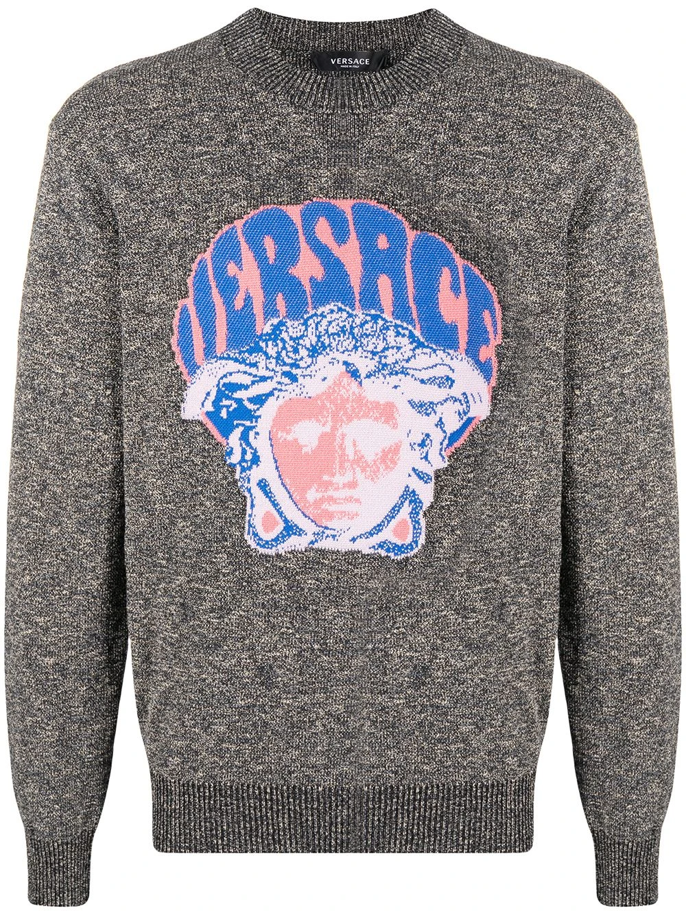 Prix Sympa Versace Jacquard logo crew neck jumper pulls homme 3 Versace jacquard-logo crew-neck jumper