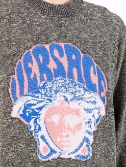 Prix Sympa Versace Jacquard logo crew neck jumper pulls homme 11 Versace jacquard-logo crew-neck jumper