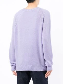 Versace logo-patch crew neck jumper