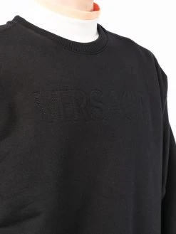 Versace logo-embroidered cotton sweatshirt