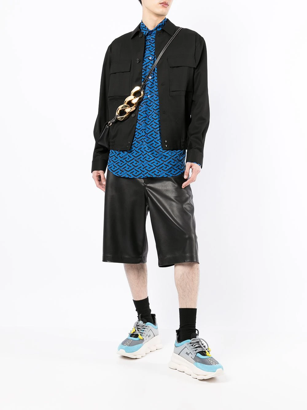 Versace Meilleur Prix Garanti Chemise boutonnée à logo chemises homme 4 Versace chemise boutonnée à logo